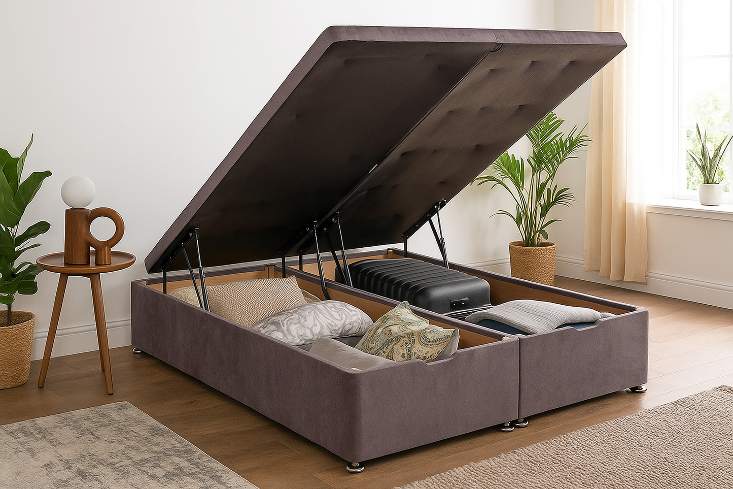 Luxury End Lift Ottoman Storage Divan Bed Base