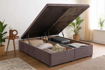 Luxury End Lift Ottoman Storage Divan Bed Base