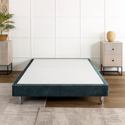 Low Divan Bed Base On Chrome Metal Legs